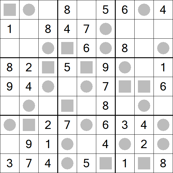 Even-Odd Sudoku - Einfach