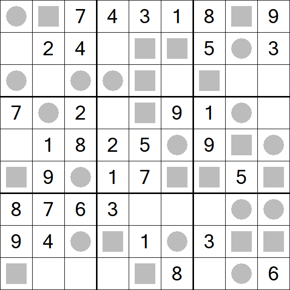 Even-Odd Sudoku - Einfach
