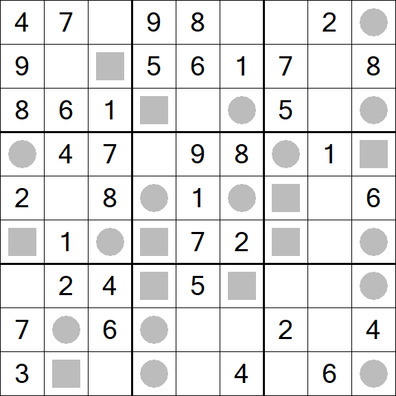 Even-Odd Sudoku - Einfach