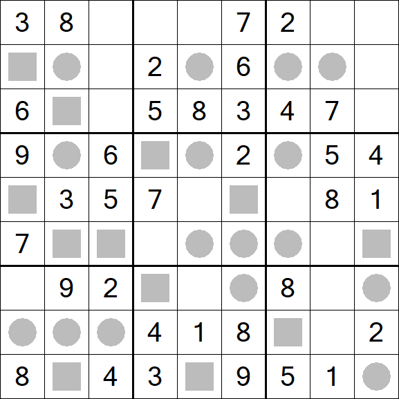 Even-Odd Sudoku - Einfach