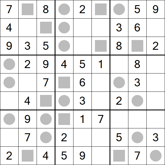 Even-Odd Sudoku - Einfach