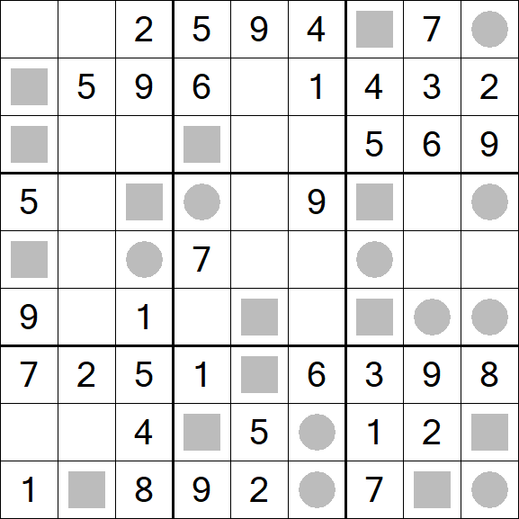 Even-Odd Sudoku - Einfach