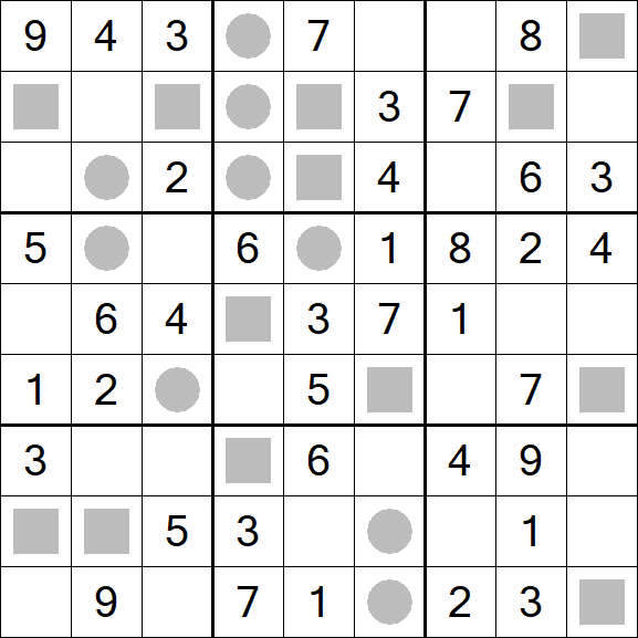 Even-Odd Sudoku - Einfach