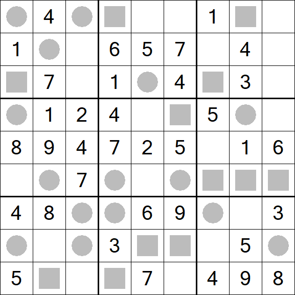 Even-Odd Sudoku - Einfach