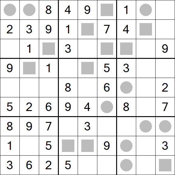 Even-Odd Sudoku - Einfach