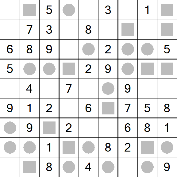Even-Odd Sudoku - Einfach