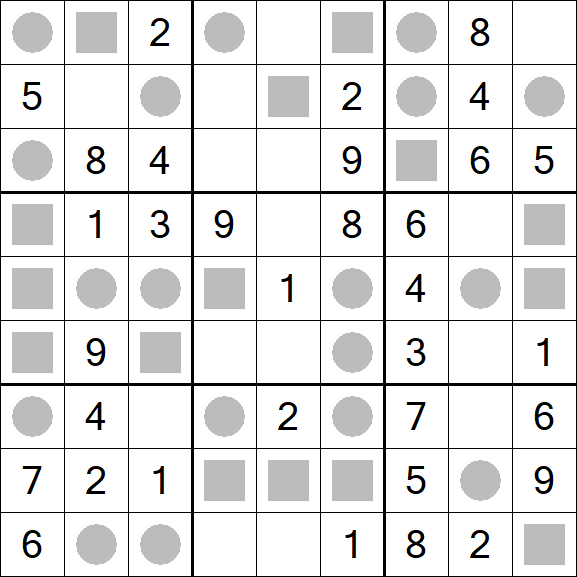 Even-Odd Sudoku - Einfach
