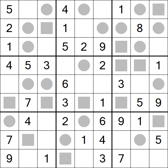Even-Odd Sudoku - Einfach