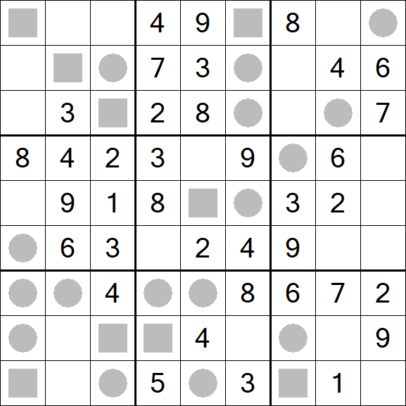 Even-Odd Sudoku - Einfach