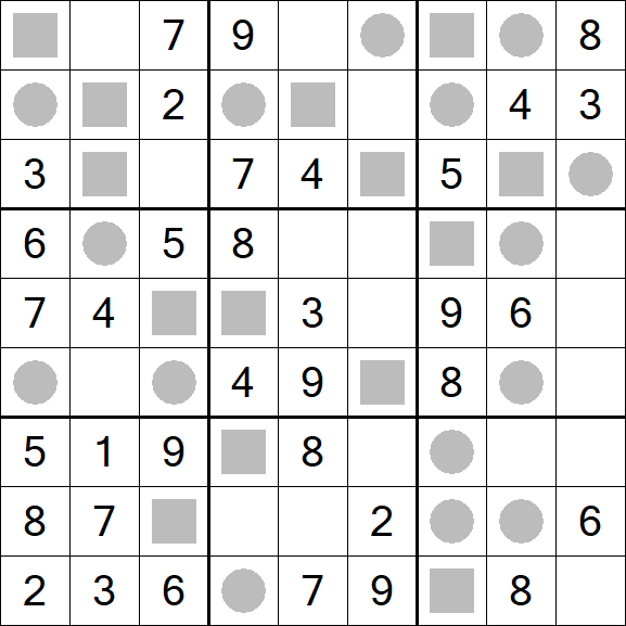 Even-Odd Sudoku - Einfach
