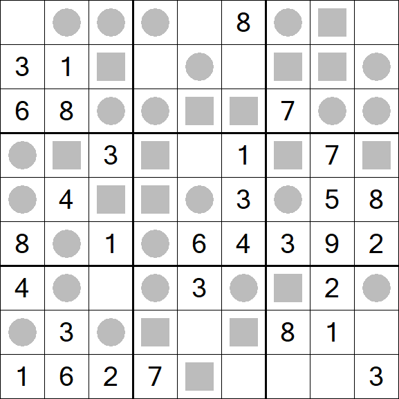 Even-Odd Sudoku - Einfach