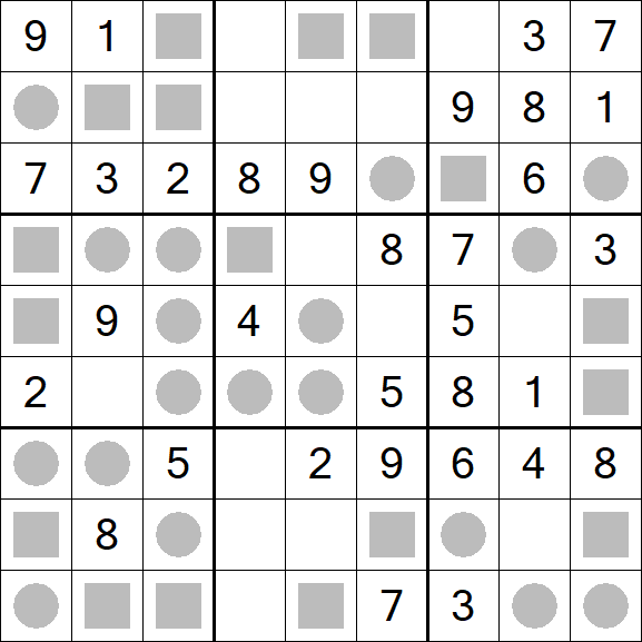 Even-Odd Sudoku - Einfach