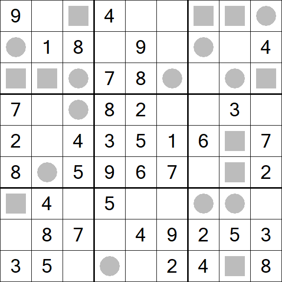 Even-Odd Sudoku - Einfach