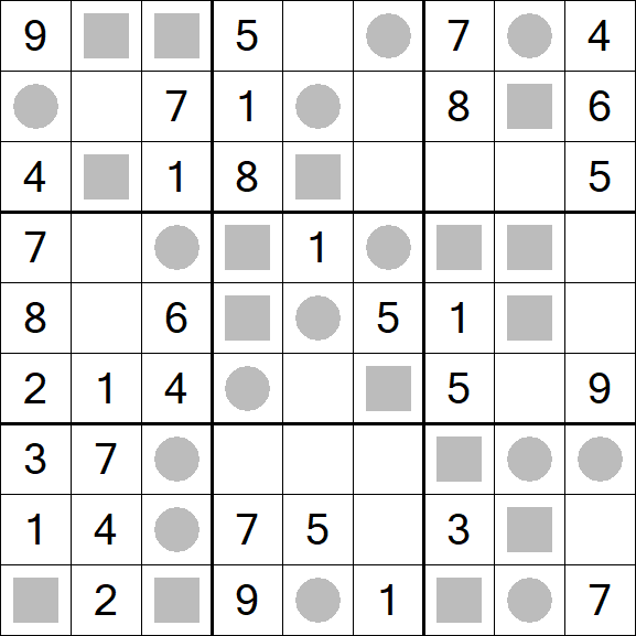 Even-Odd Sudoku - Einfach