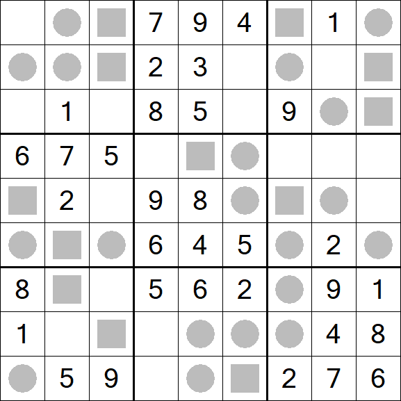 Even-Odd Sudoku - Einfach