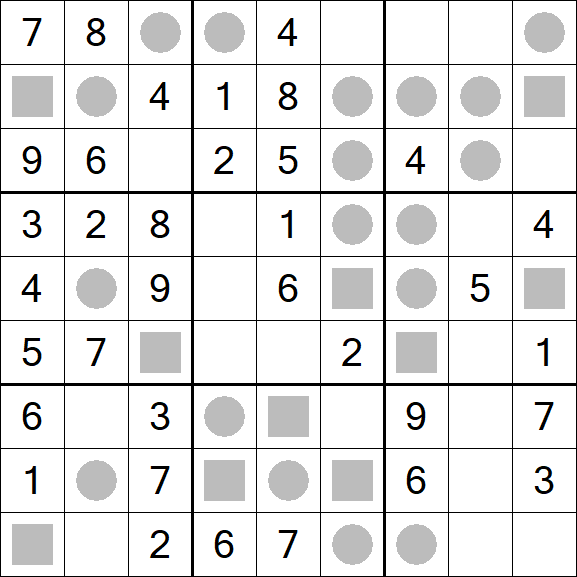 Even-Odd Sudoku - Einfach