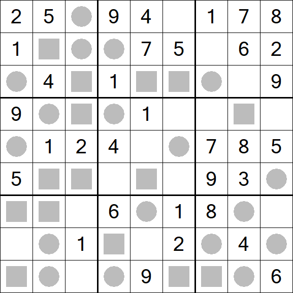 Even-Odd Sudoku - Einfach