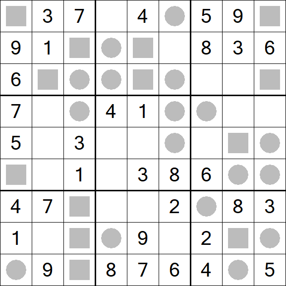 Even-Odd Sudoku - Einfach