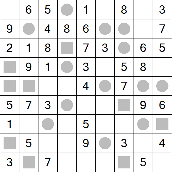Even-Odd Sudoku - Einfach