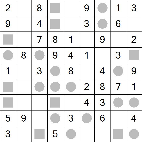 Even-Odd Sudoku - Einfach