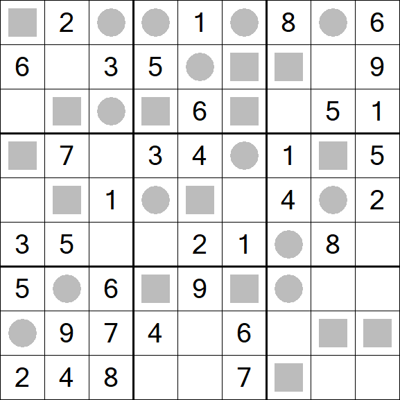 Even-Odd Sudoku - Einfach