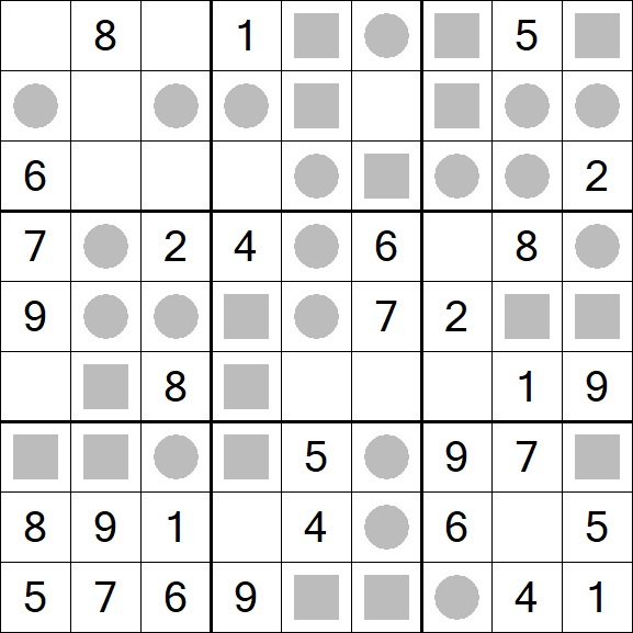 Even-Odd Sudoku - Einfach