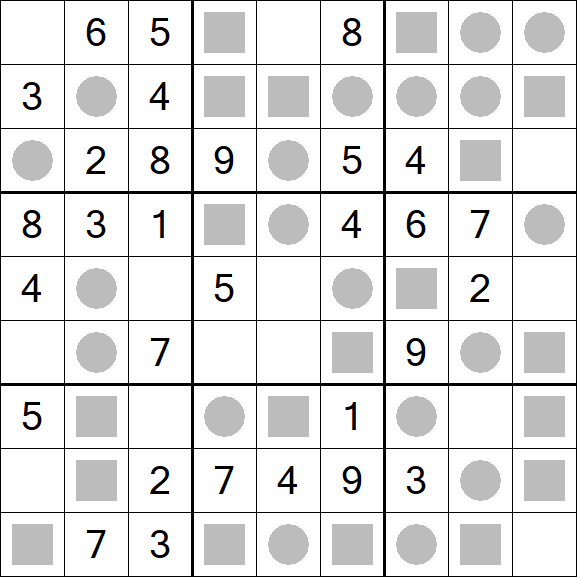 Even-Odd Sudoku - Einfach