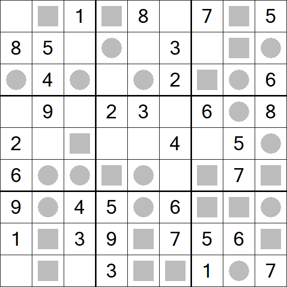 Even-Odd Sudoku - Einfach