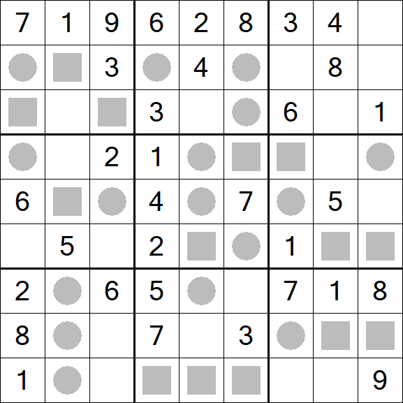 Even-Odd Sudoku - Einfach