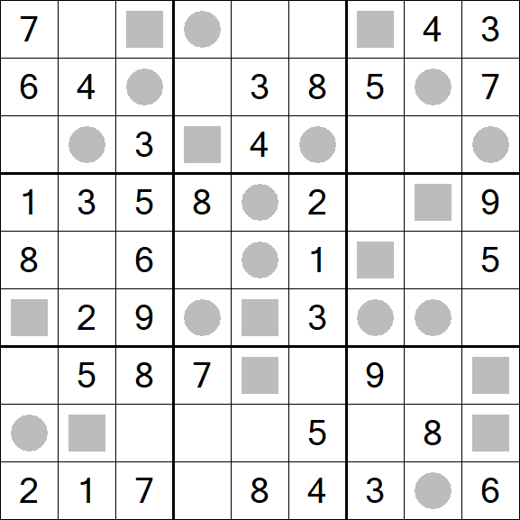 Even-Odd Sudoku - Einfach