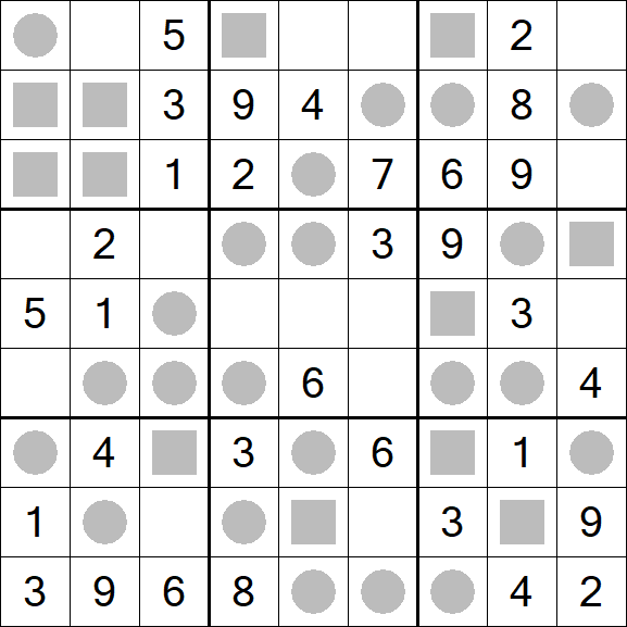 Even-Odd Sudoku - Einfach