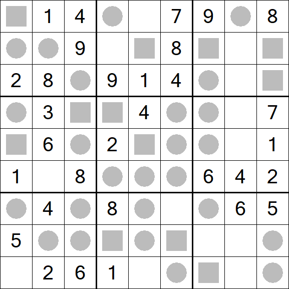 Even-Odd Sudoku - Einfach