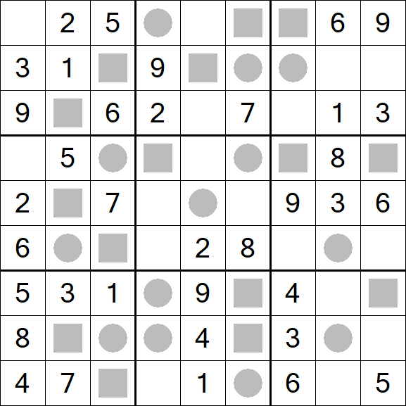 Even-Odd Sudoku - Einfach