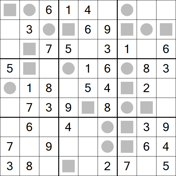 Even-Odd Sudoku - Einfach