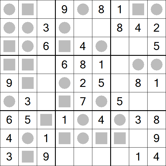 Even-Odd Sudoku - Einfach