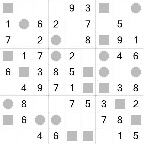 Even-Odd Sudoku - Einfach