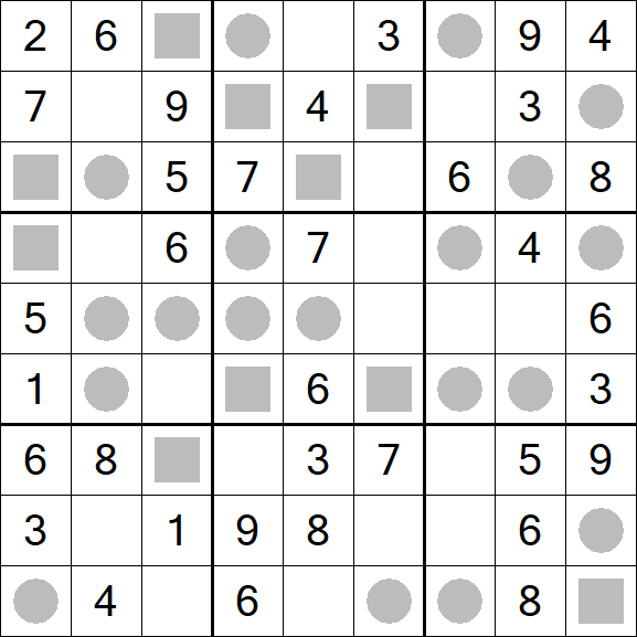 Even-Odd Sudoku - Einfach