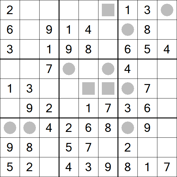 Even-Odd Sudoku - Einfach