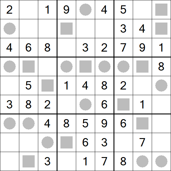 Even-Odd Sudoku - Einfach