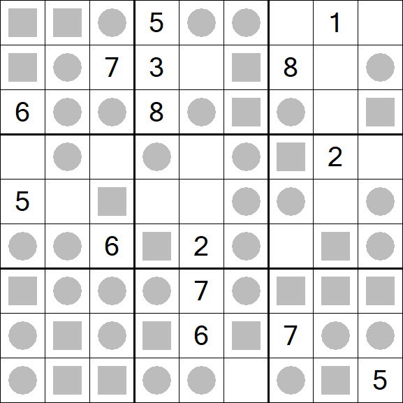 Even-Odd Sudoku - Schwierig