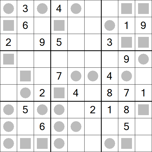 Even-Odd Sudoku - Difficile