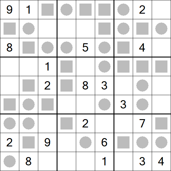 Even-Odd Sudoku - Difficile