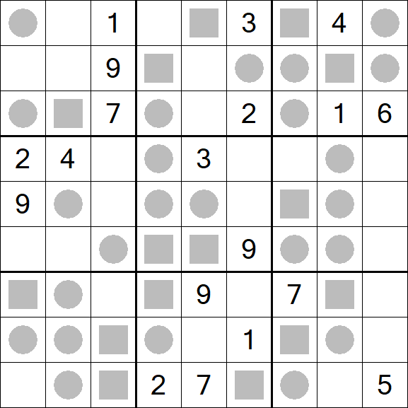 Even-Odd Sudoku - Difficile