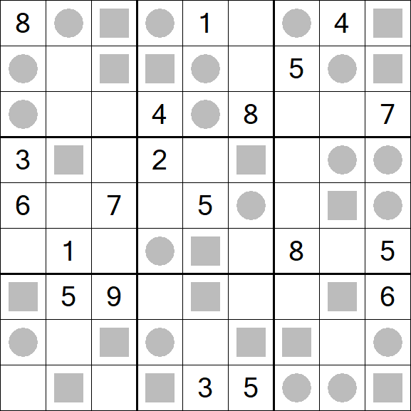 Even-Odd Sudoku - Difficile