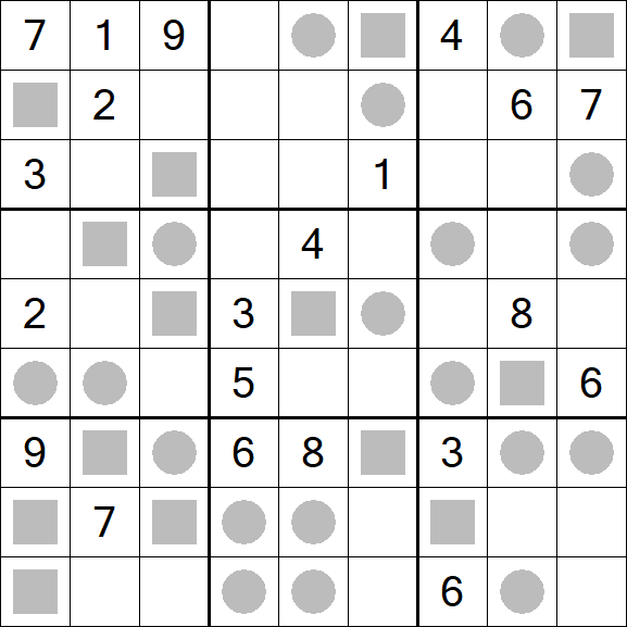 Even-Odd Sudoku - Schwierig