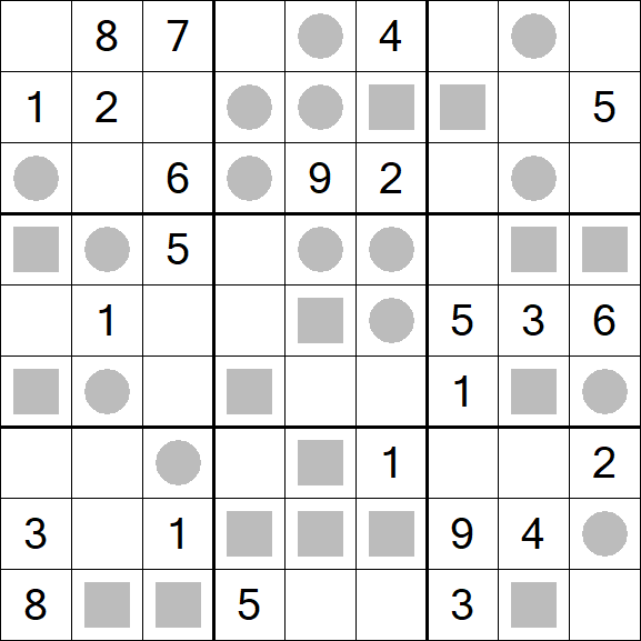 Even-Odd Sudoku - Schwierig