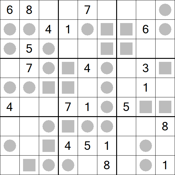 Even-Odd Sudoku - Schwierig
