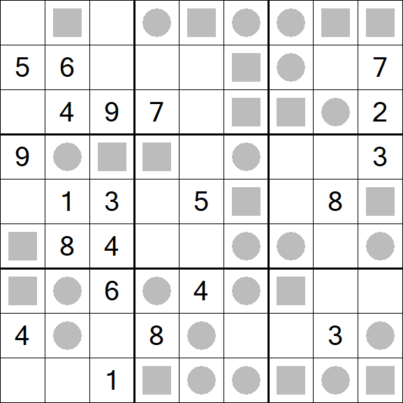 Even-Odd Sudoku - Schwierig
