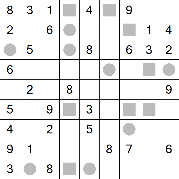 Even-Odd Sudoku - Difficile