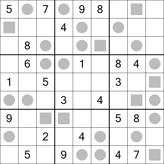 Even-Odd Sudoku - Difficile